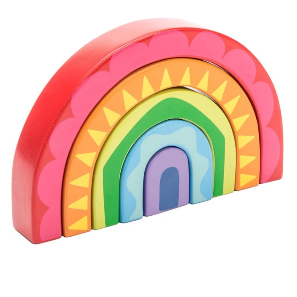 Colorful Wooden Rainbow Stacking Toy